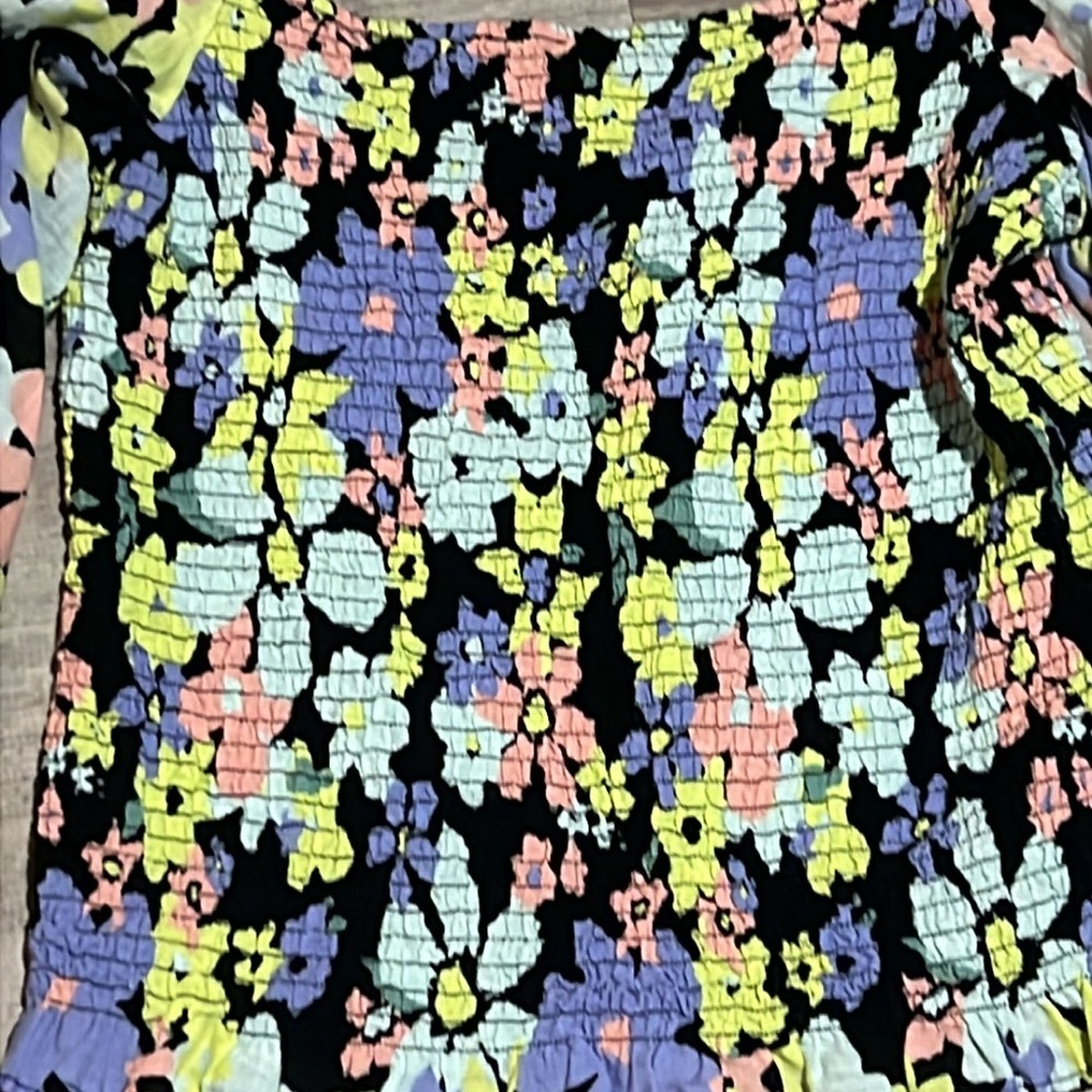 Free People Ariana Smocked Floral Blouse - Picture 7 of 15